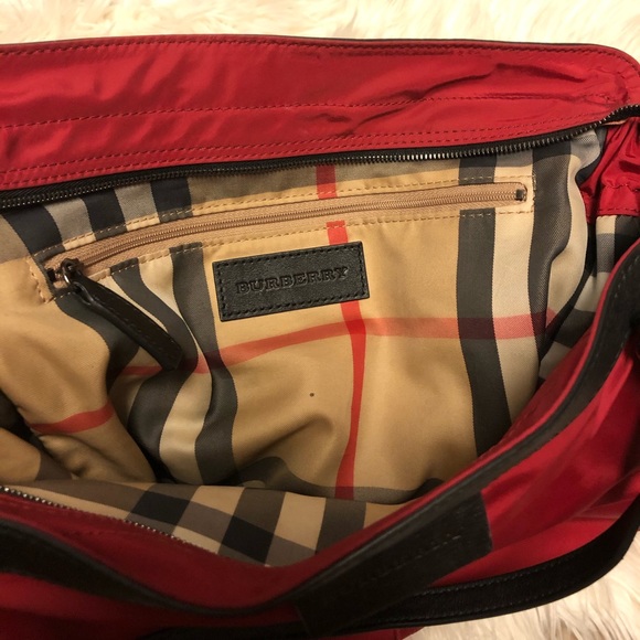 Burberry Buckleigh Red Nylon Tote - Picture 10 of 13